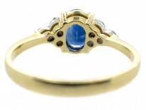 18ct Gold Ceylon Sapphire & Diamond Ring