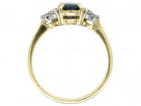 18ct Gold Ceylon Sapphire & Diamond Ring