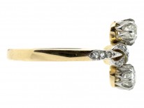 Edwardian Two Stone Diamond Figure of Eight Ring