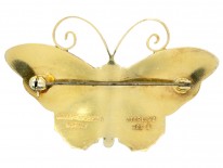 Silver & Enamel Butterfly Brooch by David Andersen