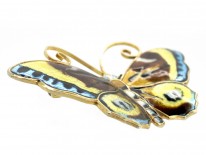 Silver & Enamel Butterfly Brooch by David Andersen