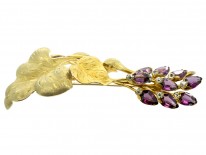 Early Victorian 18ct Two Colour Gold Botanical Brooch