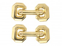 French 18ct Gold Hinged Cufflinks