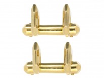 French 18ct Gold Hinged Cufflinks