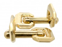 French 18ct Gold Hinged Cufflinks