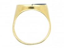 18ct Gold & Lapis Half Moon Ring
