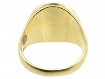18ct Gold & Lapis Half Moon Ring