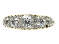 Victorian Five Stone Old Mine Cut Diamond Ring