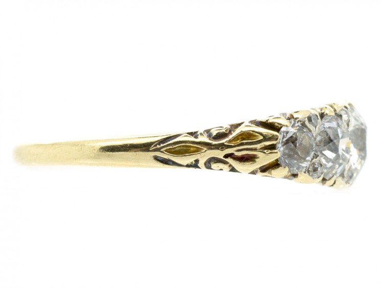 Victorian Five Stone Old Mine Cut Diamond Ring