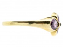 Victorian 15ct Gold Almandine Garnet & Rose Diamond Ring