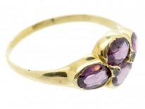 Victorian 15ct Gold Almandine Garnet & Rose Diamond Ring