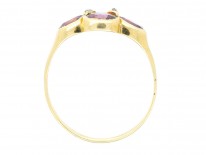 Victorian 15ct Gold Almandine Garnet & Rose Diamond Ring