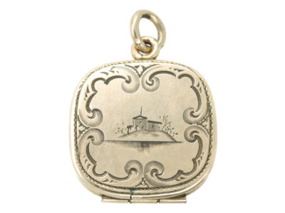 Georgian Engraved Gold Cased Locket