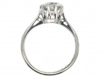 18ct White Gold & Platinum One Carat Diamond Solitaire Ring