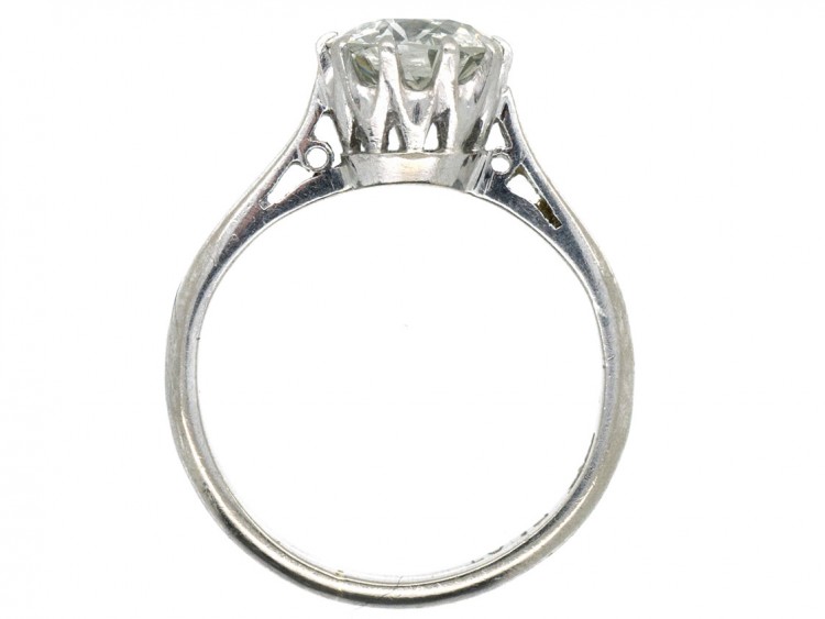 18ct White Gold & Platinum One Carat Diamond Solitaire Ring