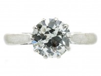 18ct White Gold & Platinum One Carat Diamond Solitaire Ring