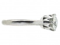 18ct White Gold & Platinum One Carat Diamond Solitaire Ring