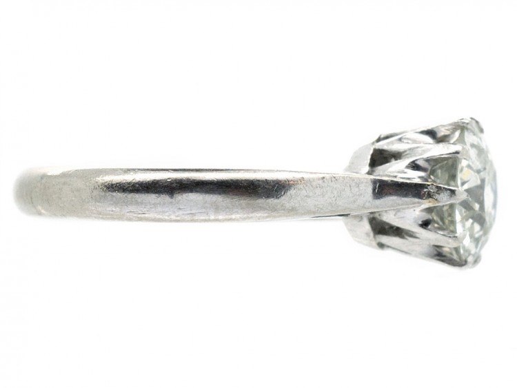 18ct White Gold & Platinum One Carat Diamond Solitaire Ring