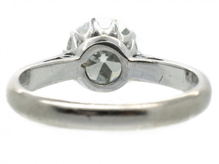 18ct White Gold & Platinum One Carat Diamond Solitaire Ring