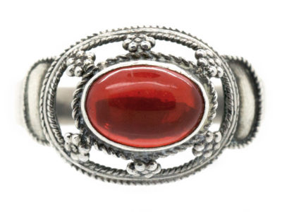 Arts & Crafts Silver & Fire Opal Ring