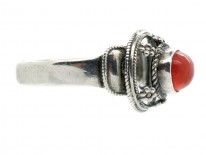 Arts & Crafts Silver & Fire Opal Ring