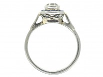 Art Deco 18ct White Gold Sapphire & Diamond Ring