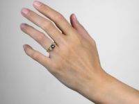 Victorian 18ct Gold Sapphire & Diamond Three Stone Ring