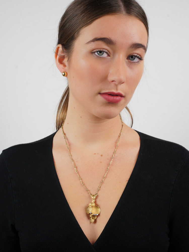 18ct Gold & Diamond 1970s Necklace