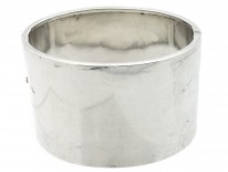 Victorian Wide Engraved Silver Bangle