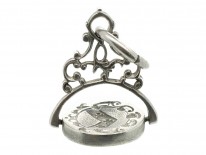 Georgian Silver Swivel Seal with Engraved Crests