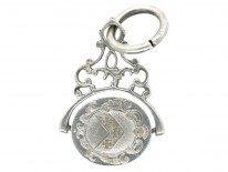 Georgian Silver Swivel Seal with Engraved Crests