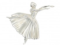 1950s Silver Ballerina Brooch