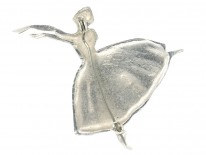1950s Silver Ballerina Brooch