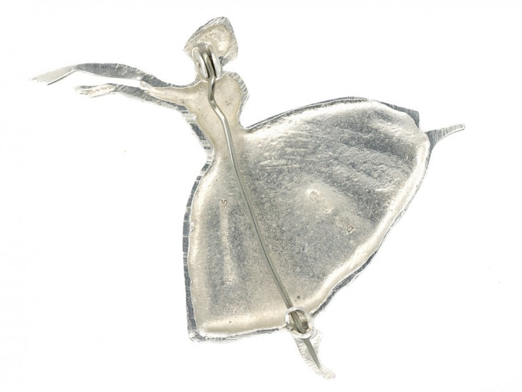 1950s Silver Ballerina Brooch