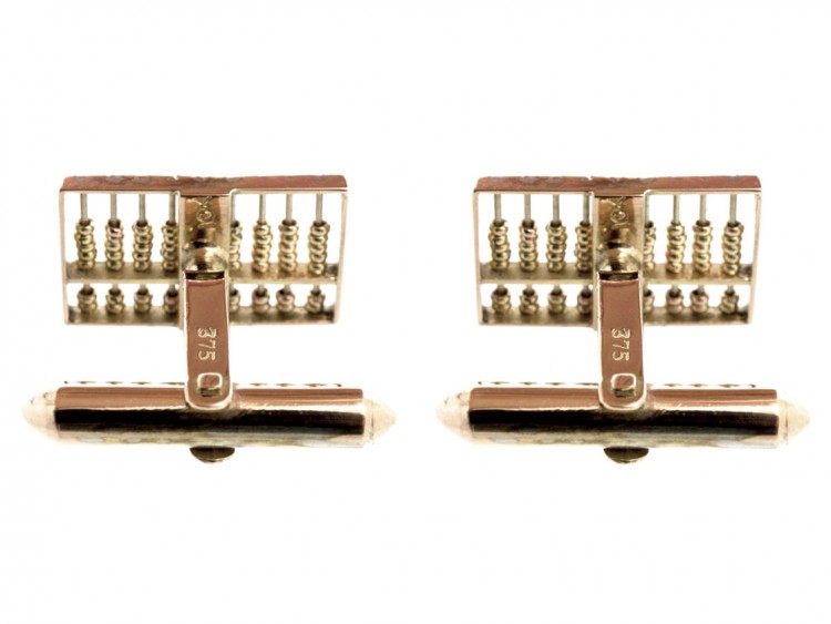 9ct Gold Abacus Cufflinks