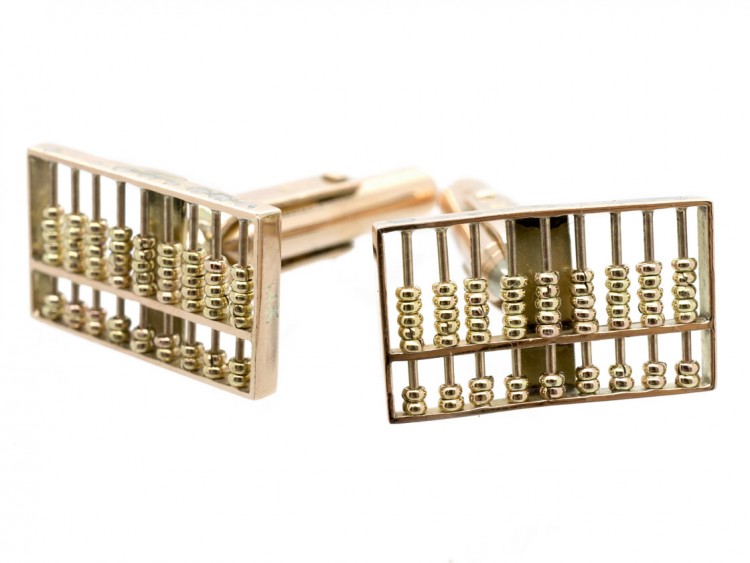 9ct Gold Abacus Cufflinks