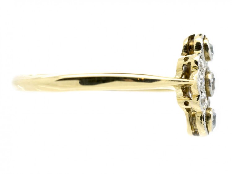 Art Deco Oval Diamond Cluster Ring