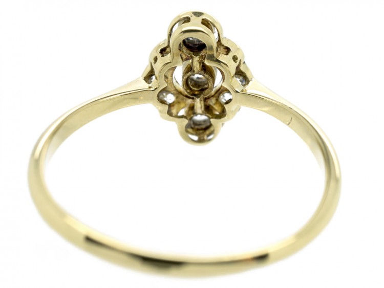 Art Deco Oval Diamond Cluster Ring