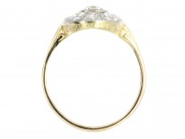 Art Deco 14ct Gold Oval Starburst Design Diamond Ring