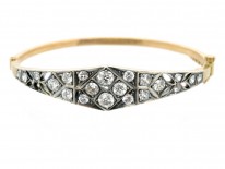 Edwardian 18ct Gold Diamond Bangle