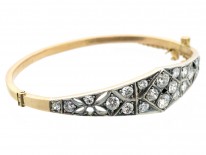 Edwardian 18ct Gold Diamond Bangle