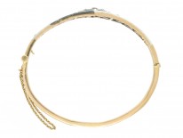Edwardian 18ct Gold Diamond Bangle