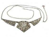 Art Deco Silver & Marcasite Necklace