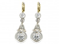 Art Deco Diamond Drop Earrings