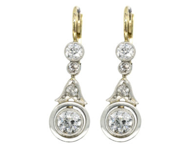 Art Deco Diamond Drop Earrings