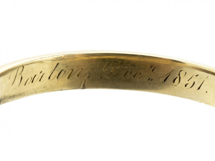 Victorian 18ct Gold Snake Ring set with a Turquoise & Ruby Eyes