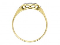 Art Deco 18ct Gold & Platinum Sapphire & Diamond Ring