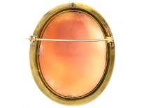 Victorian 18ct Gold Portrait Cameo Brooch of a Lady Signed Neri