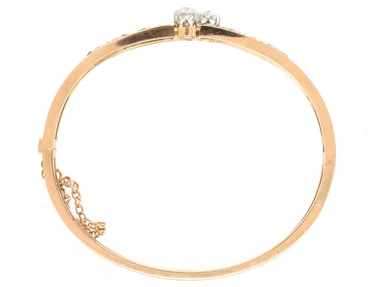 French Two Row Diamond Bangle