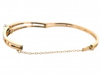French Two Row Diamond Bangle